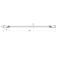 GSS 301 Gummispannseil 2er-Set 1000 mm gelb