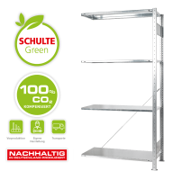 Stecksystem-Set Anbauregal, verzinkt, 2000x1000x400 mm, 4...