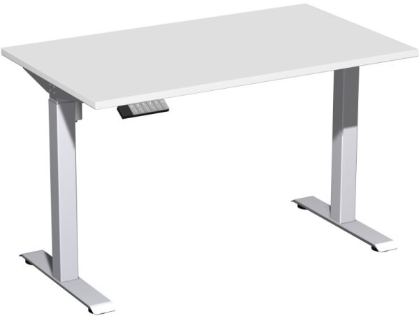 Elektro-Hubtisch höhenverstellbar, 1200x700x740-1175, Lichtgrau/Silber