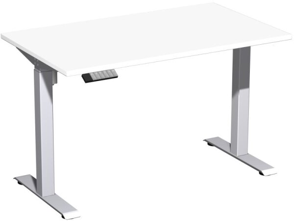 Elektro-Hubtisch höhenverstellbar, 1200x700x740-1175, Weiß/Silber