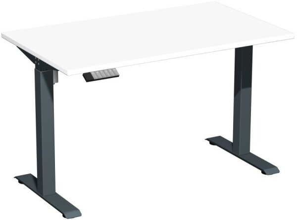 Elektro-Hubtisch höhenverstellbar, 1200x700x740-1175, Weiß/Anthrazit