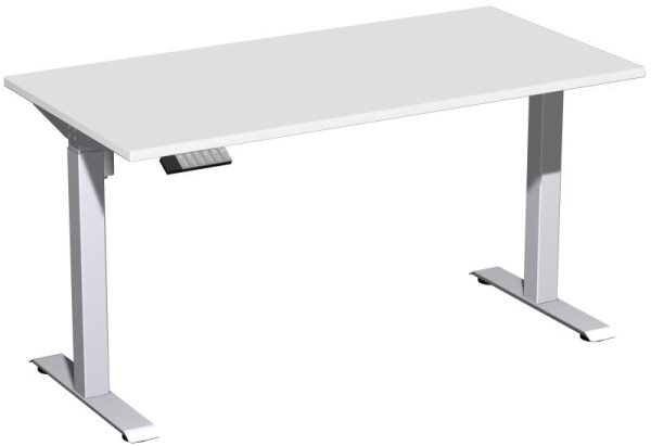 Elektro-Hubtisch höhenverstellbar, 1400x700x740-1175, Lichtgrau/Silber