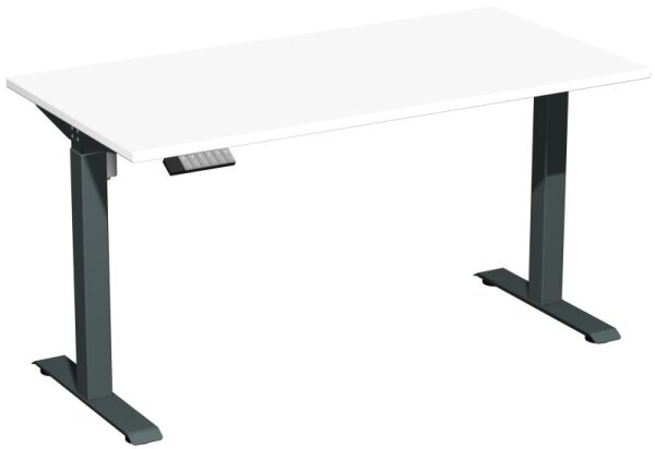 Elektro-Hubtisch höhenverstellbar, 1400x700x740-1175, Weiß/Anthrazit