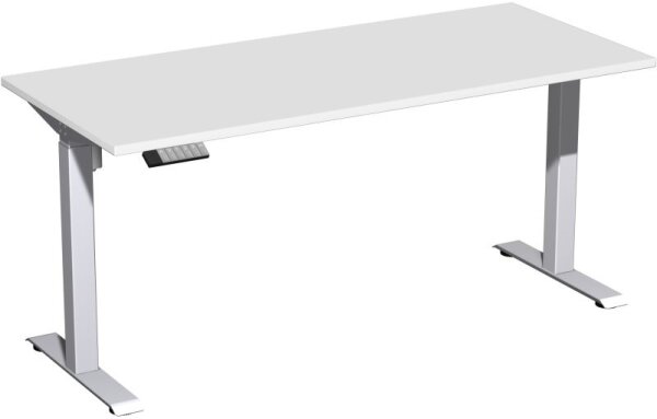 Elektro-Hubtisch höhenverstellbar, 1600x700x740-1175, Lichtgrau/Silber