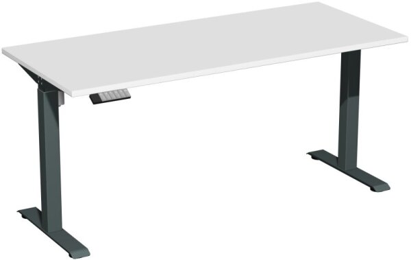 Elektro-Hubtisch höhenverstellbar, 1600x700x740-1175, Lichtgrau/Anthrazit