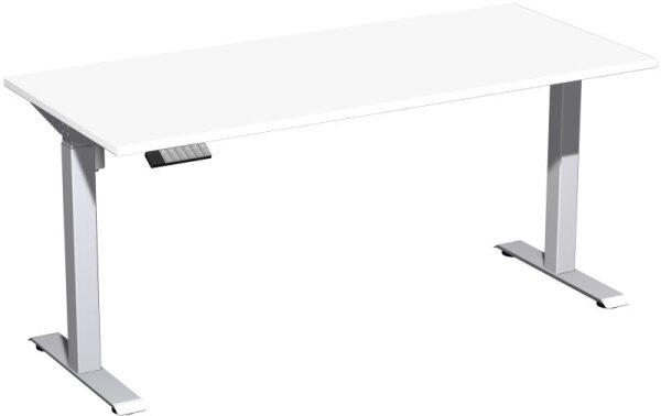 Elektro-Hubtisch höhenverstellbar, 1600x700x740-1175, Weiß/Silber