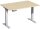 Elektro-Hubtisch höhenverstellbar, 1200x800x740-1175, Ahorn/Silber