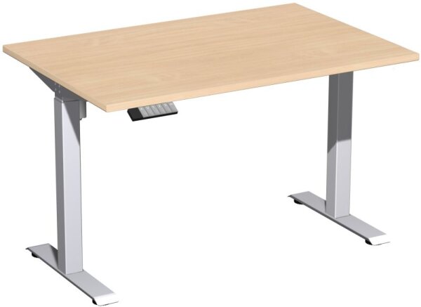 Elektro-Hubtisch höhenverstellbar, 1200x800x740-1175, Buche/Silber