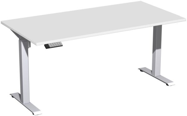 Elektro-Hubtisch höhenverstellbar, 1600x800x740-1175, Lichtgrau/Silber