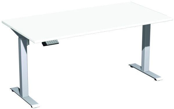 Elektro-Hubtisch höhenverstellbar, 1600x800x740-1175, Weiß/Silber