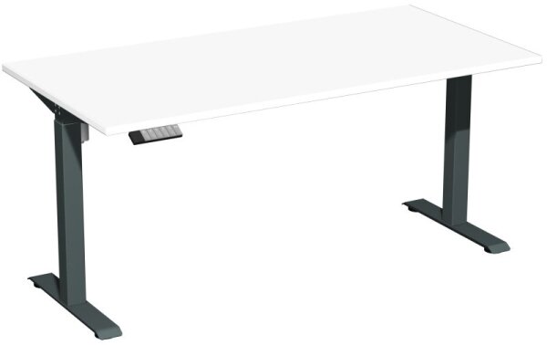 Elektro-Hubtisch höhenverstellbar, 1600x800x740-1175, Weiß/Anthrazit