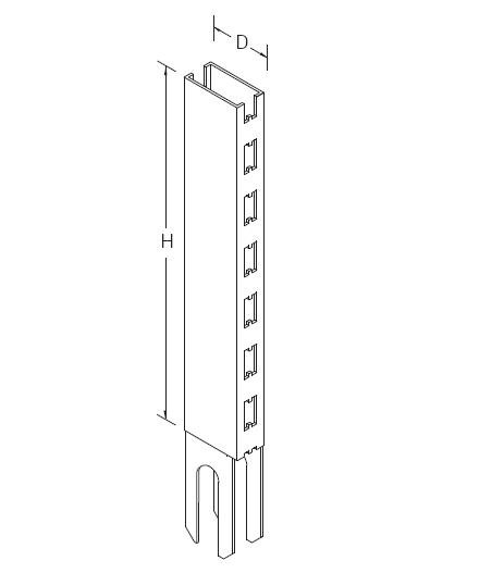 Säulenverlängerung H40 B3 T5 lichtgrau (RAL 7035)