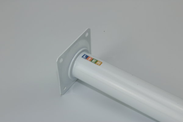 Steel leg round with M10 thread H200 mm white