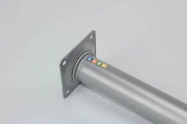 Steel leg round with M10 thread H200 mm white aluminium