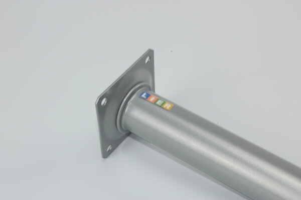 Stahlrohrfuß rund Ø30 mm, M10, H350 mm weißaluminium