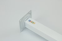 Steel leg square 25x25 with M10 thr H100 mm white