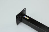 Steel leg square 25x25 with M10 thr H150 mm black