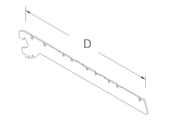 Shelf brackets T47 whitealuminium