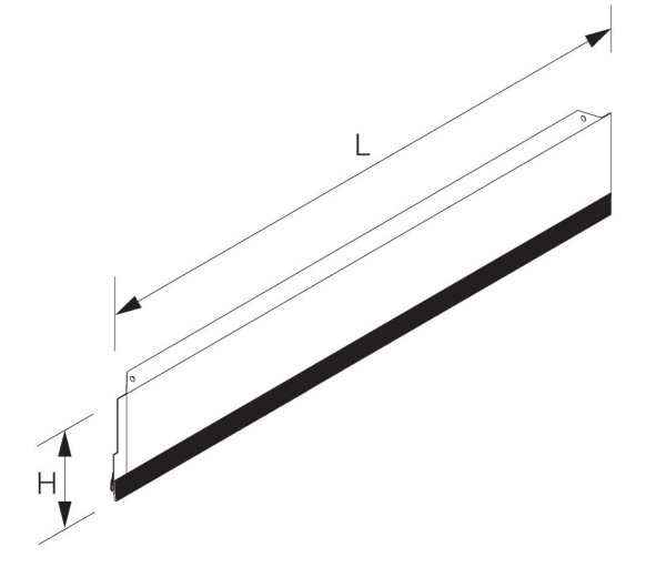 Sockelblende Außenecke 90° H26 T47 juraweiß (RAL 9001)