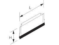 Sockelblende Innenecke 90° H26 T57 lichtgrau (RAL 7035)