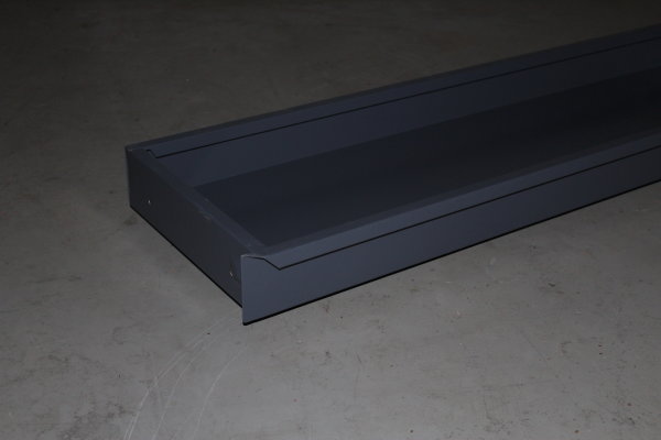 Base draw unit L125 T37 H10 cm slate-grey