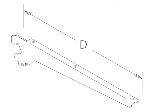 Winkelkonsolen für Holz-, Glasböden T37 weißaluminium (RAL 9006)