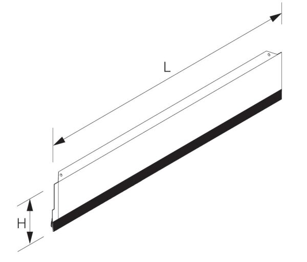 Sockelblende Außenecke 90° H16 T47 lichtgrau (RAL 7035)