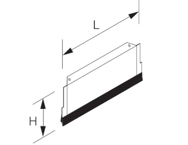 Plinth internal corner 90 H16 T37 whitealuminium