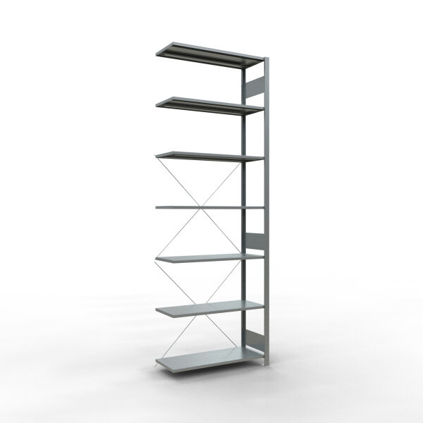 AB, Plug-in-Rack MULTIplus150, 3.000 x 1.000 x 400, 7 Shelves, Cross Brace, Galvanized
