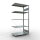 Stecksystem Anbauregal verzinkt, 2000x1000x600 mm, 5 MultiPlus Boeden Typ 150 kg, mit Kreuzstrebe