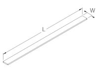 Gondola cover strip L125 B6 reinwhite