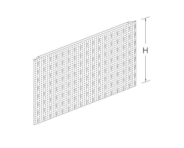 Rückwand Schlüssellochung L133 H40 juraweiß (RAL 9001)