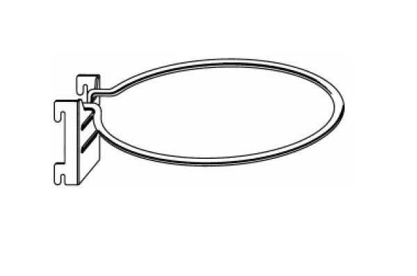 Handle holder round DM 23 zinkmetallic