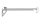Double h. hook with swivel plate T30 verzinkt