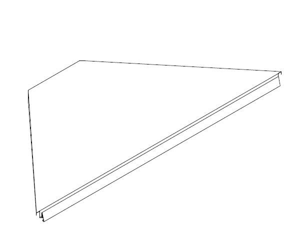 Steel shelf external corner 90 T20 jurawhite