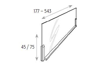 Dividers perspex for shelf T37 H4,5 Kunststoff, klar