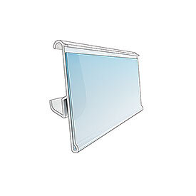 Ticket Strip for shelf L100 H4 grey