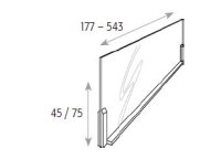 Dividers perspex for shelf T25 H4,5 Kunststoff, klar