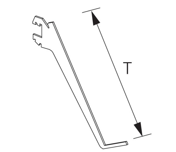 Book shelf bracket T 20 jurawhite