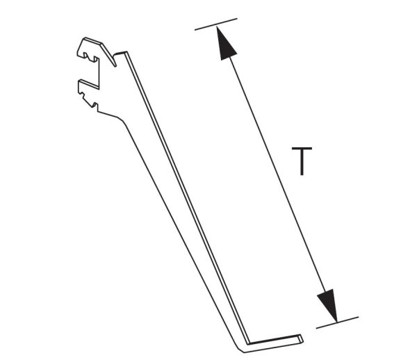 Bracket for book shelving T30 jurawhite