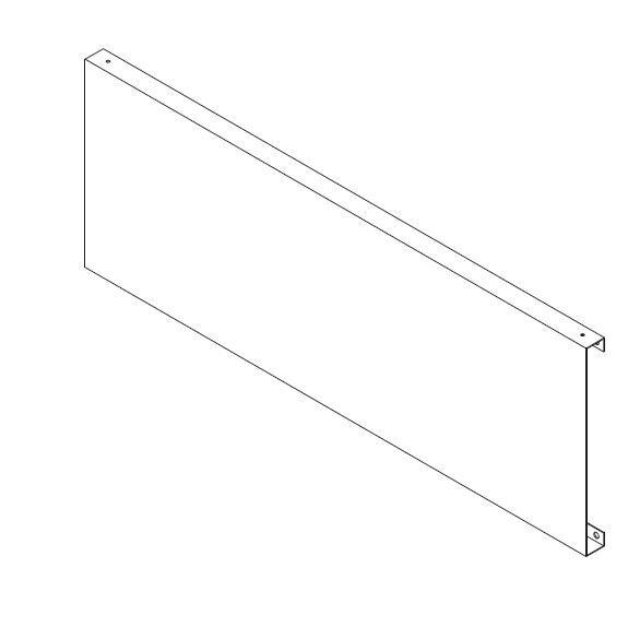 Blende L125 H20 weißaluminium (RAL 9006)