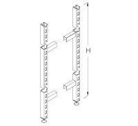 Upright for gondola end frame H120 jurawhite