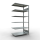 AB, Office Plug-in-Rack MULTIplus150, 2.000 x 1.000 x 600, 6 Shelves, Face Beams, Galvanized, without Middle-Stop Strip