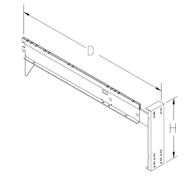 Blendenträger für Obstregal T85 mitte juraweiß (RAL 9001)