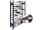 AB, Wine-Bottle-Rack 1.800 x 1.000 x 250 mm, Black/Silver, 9 Levels for 72 Bottles